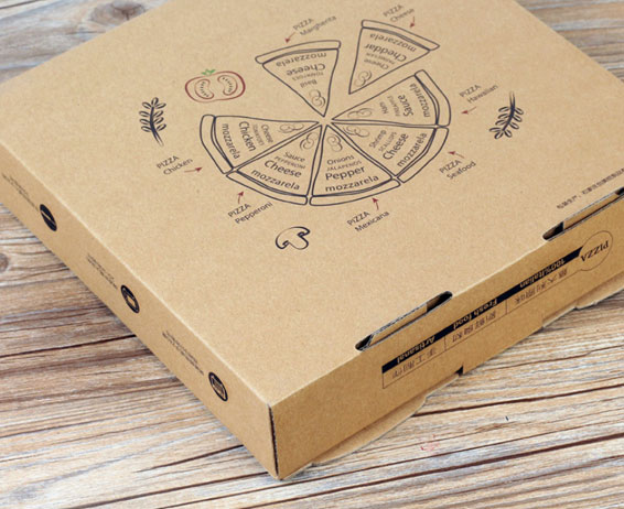 牛皮紙披薩盒，披薩盒，印刷logo