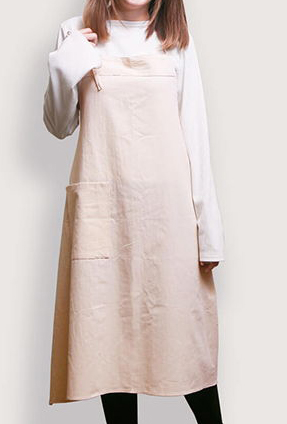 水洗棉日式棉綁繩圍裙
